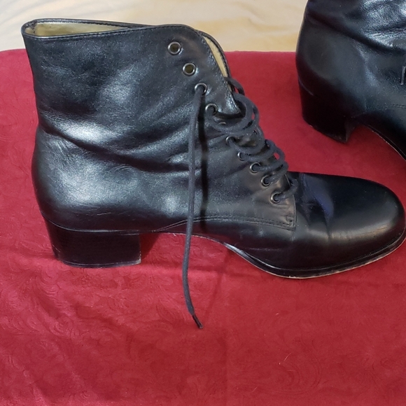 Nine West Black Leather Ankle Boots - Picture 4 of 12